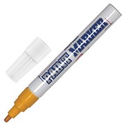 Маркер-краска лаковый (paint marker) MUNHWA, 4 мм, ЖЕЛТЫЙ, нитро-основа, алюминиевый корпус, PM-08 фотография