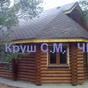 Сборные дома из оцилиндрованного бруса в Украине фото
