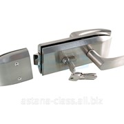 Замок с нажимной ручкой и ответкой на стекло T-013 фото
