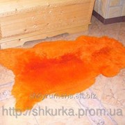 Овечья шкура оранжевого цвета КШ03 фото
