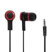 Наушники LuazON LN-5, вакуумные, чёрно-красные фото
