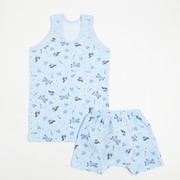 Комплект для мальчика, цвет голубой, рост 110 см фото