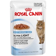 Ultra Light (в желе) Royal Canin корм для кошек склонных к полноте, Пакет, 12 x 0,085кг фотография