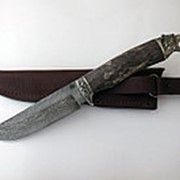 Нож “Таёжный“ малый (торцевой дамаск с никелем) фотография