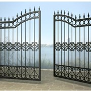 Кованные ворота, ворота с калиткой и без фото