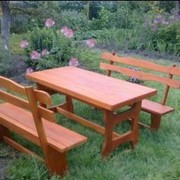 Мебель деревянная садовая фотография