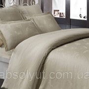 Комплект постельного белья Mariposa Bamboo Satin Jacquard bej евро фотография