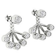 Серьги классические с бриллиантами I1/G 0.85Ct