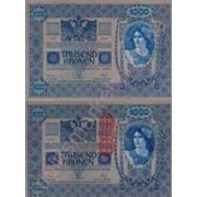 Банкноты Австрия 1000 крон 1902 г. фото