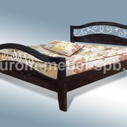 Кровать Алиса с ковкой из дуба фотография