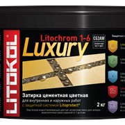 Цементная затирка Litokol Litochrom 1-6 Luxury C.40 антрацит ведро 2 кг фотография