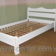 Кровать белая Грета Вульф (190\200*120\140) массив - сосна, ольха, дуб.