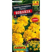 Бархатцы Бонанза желтые отклоненные 10шт. (Аэлита) фото