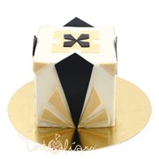 Праздничный торт в виде коробочки №822 фотография