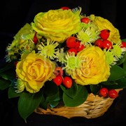 Эксклюзивный букет, цветочные корзины фотография