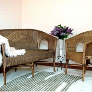 Диван плетеный из ротанга “Летний сад“ фото