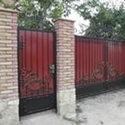 Ворота металлические кованые кривой рог фото