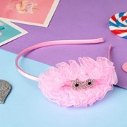 Ободок для волос 'Юнона' совушка, 0,5 см, розовый фото