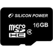 Карта памяти Silicon Power 16Gb microSDHC class 4 (SP016GBSTH004V10) фото