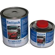 2К Акриловый грунт 4+1 Sellack, 1+0,25л (серый, черный, белый, красный) фото