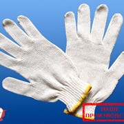 Перчатки кругловязаные, предохраняют руки от загрязнения, повреждения острыми углами, арматурой фотография