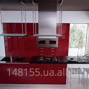 Кухня Красный глянец фото