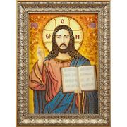 Икона из янтаря “Иисус Христос“ фотография