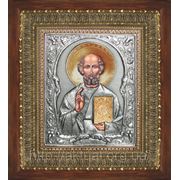 Икона Николай Чудотворец золотой венец фото