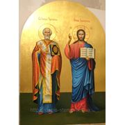 Икона "Иисус Христос и Николай Чудотворец"