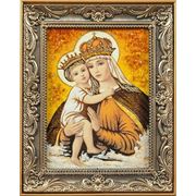 Икона из янтаря Богородица Иерусалимская фото
