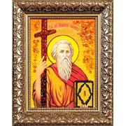 Именная икона из янтаря “Андрей Первозванный“ фотография