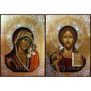 Писаная Икона Пресвятой Богородицы “Казанская“ венчальная пара фото