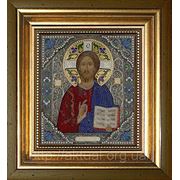 Икона Иисус Христос (к паре Владимирская с эмалями) +бисер фото