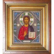 Икона Иисус Христос (к паре Владимирская с эмалями) фотография