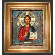 Икона Иисус Христос (к паре Владимирская с эмалями частично) фото
