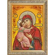 Икона из янтаря “Владимирская Богородица“ фотография