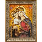 Икона из янтаря Богородица фото