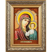 Икона из янтаря Казанская Богородица фотография