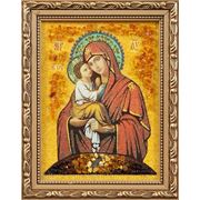 Икона из янтаря “Почаевская Богородица“ фото
