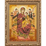Икона из янтаря “Богородица Всецарица“ фото