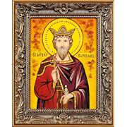 Именная икона из янтаря “Вячеслав“ фотография