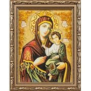Икона из янтаря “Самонаписавшаяся Богородица“ фото