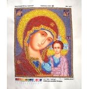 икона из бисера Божьей Матери фото