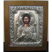 Икона Иисус в серебре фото