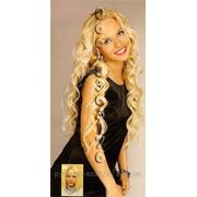 Волосы на заколках волнистые 60 см. Блонд. фотография