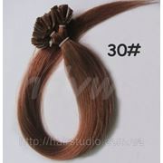 Волосы для наращивания на кератиновых капсулах, оттенок №30. 60 см 100 капсул 80 грамм фото