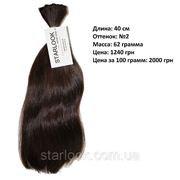 Срез натуральных неокрашенных славянских (украинских) волос 40 см №2 фото