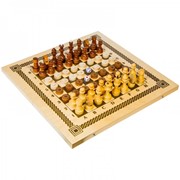 Игра 3 в 1 (шашки, шахматы, нарды) 400х200х36 фото