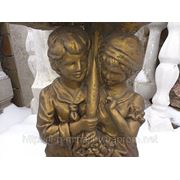 Скульптура “Пара под зонтом“ (шпатлеваная) фото