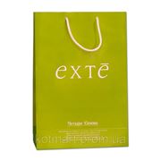 Нанесение логотипа на бумажный пакет, сумка “EXTE“ фото